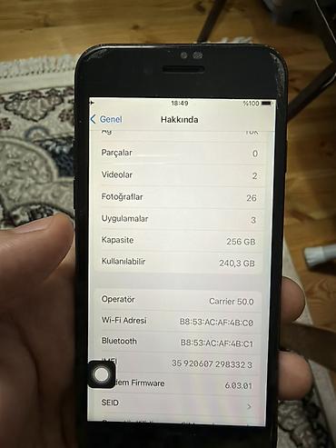 telefon tesla: IPhone 7, 256 GB, Qara, Barmaq izi — 4