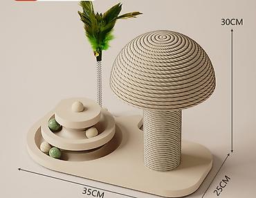 Игровой комплекс для кошек «Гриб» - Размеры основания: 35×25 см