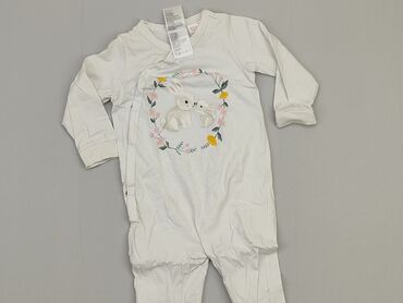 kombinezon dla niemowlaka biały: Kombinezon, H&M, 9-12 m, stan - Dobry