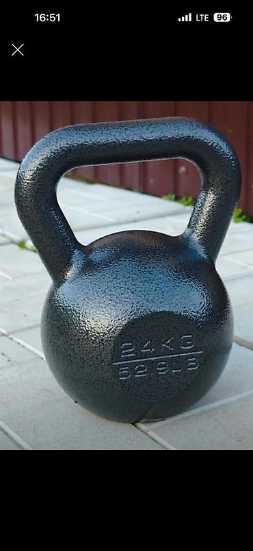 гиря 32: Гиря чугунная 24 кг (52.9 lb) - Материал: цельнолитой чугун - — 1