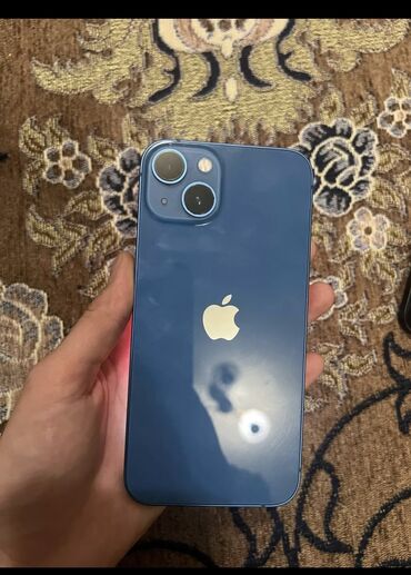 где можно продать айфон: IPhone 13, Б/у, 128 ГБ, Синий, Защитное стекло, Кабель, Коробка, 88 %