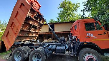 Другой строительный транспорт: КАМАЗ самосвал 65115, 6×4 - Оранжевый самосвал с кузовом увеличенного — 6