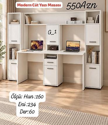 calışma masaları: Modern cüt yazı masası – çoxfunksiyalı iş və təhsil guşəsi. - İki — 1