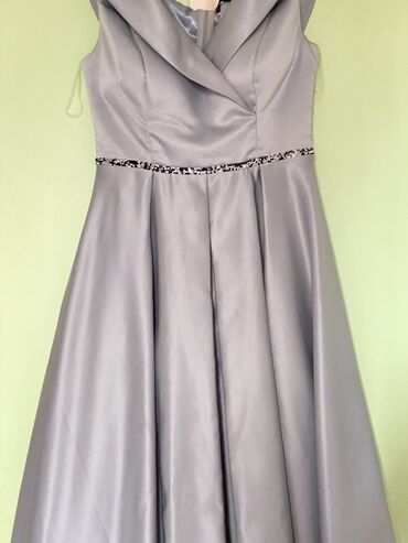 серебристые платья: Вечернее платье, Средняя модель, S (EU 36)