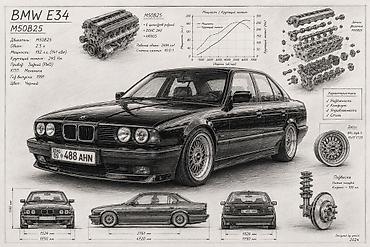 bmw рул: BMW 525: 1991 г., 2.5 л, Кол менен иштөөчү, Бензин, Седан — 3