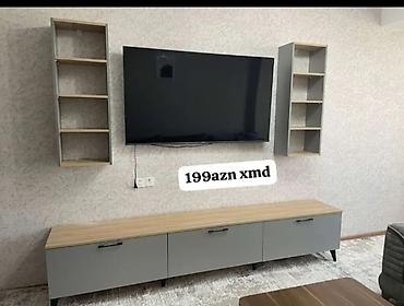 kitab refi mebel: Yeni, Düz TV altlığı, Polkalı — 1