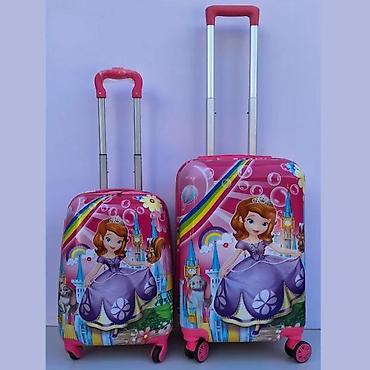 Rančevi, torbe i koferi: Dečiji kofer set – 2 komada, sa printom princeze - Dizajn: živopisna — 1