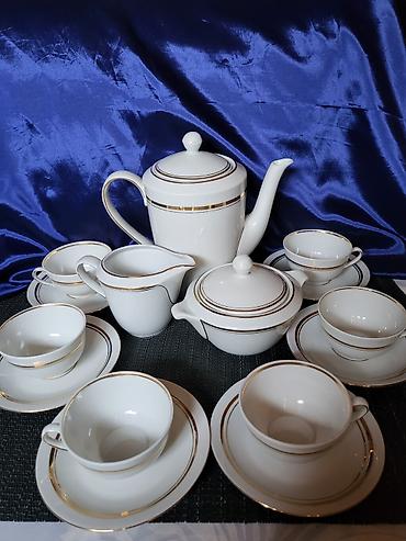 Ostali antikviteti: Servis za kafu Chodziez Poljska iz 80ih.god. Servis za 6 osoba, bez — 5