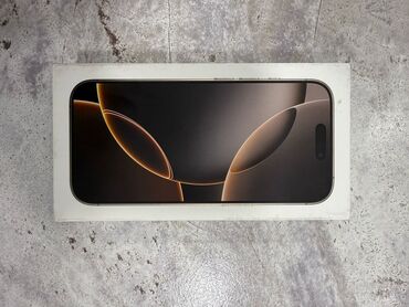 Apple iPhone: IPhone 16 Pro, Новый, 128 ГБ, Desert Titanium, Кабель, Коробка, 100 %