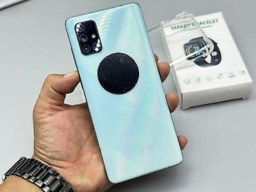Samsung Galaxy A71 5G, Б/у, 128 ГБ, цвет - Голубой, 2 SIM