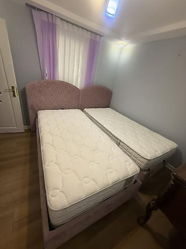Uşaq üçün “maşın” formalı çarpayı və böyüklər üçün ikili çarpayı dəsti