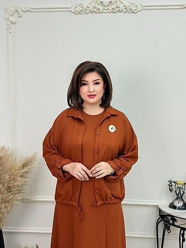 рубашкалар: Повседневное платье, Длинная модель, Трикотаж, Прямое, 3XL, XL, 5XL — 8
