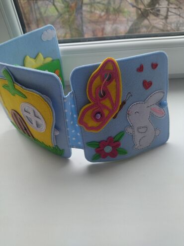 Детские книги: Детская развивающая книга из фетра. Подходит для детей от 1 года — 13