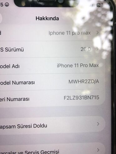 Apple iPhone: IPhone 11 Pro Max, 512 GB, Yaşıl, Barmaq izi, Simsiz şarj, Face ID — 11