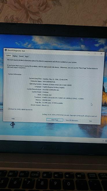 ASUS: ASUS X540SA noutbuku Texniki göstəricilər: - Ekran: 15.6" HD — 2