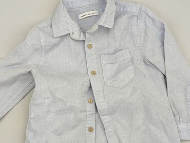 bluzka biała długi rękaw: Shirt 3-4 years, condition - Very good, pattern - Monochromatic, color - Light blue