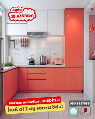 Sifarişlə mətbəx mebeli: Sifarişlə mətbəx dəsti, Özü çəkən petlələr, Sadə laminat, Kredit var, Pulsuz çatdırılma -da lalafo.az — 14 Sifarişlə mətbəx mebeli: Sifarişlə mətbəx dəsti, Özü çəkən petlələr, Sadə laminat, Kredit var, Pulsuz çatdırılma — 14