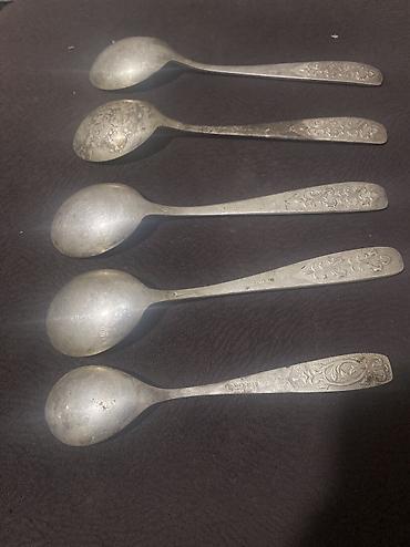 qab desdi: 5 ədəd metal çay qaşığı dəsti - Material: metal ərintisi (üzərində — 5