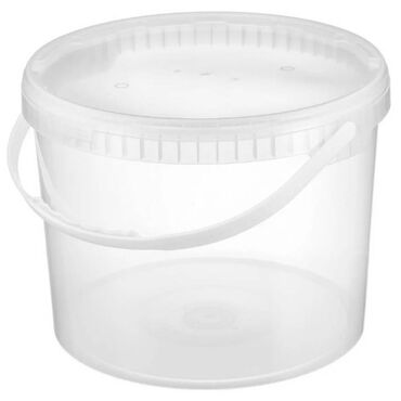 пластиковое ведро с крышкой: Ведро пищевое пластиковое с крышкой, объем 8 литров с ручкой