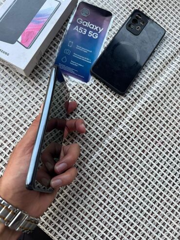 notebook ikinci el: Samsung Galaxy A53 5G, 128 ГБ, цвет - Черный, Кнопочный, Отпечаток пальца, Face ID
