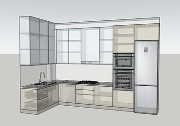 Кухонные гарнитуры: Кухонный гарнитур, Новый, В рассрочку, цвет - Бежевый, ДСП, Бесплатная доставка, Платная доставка, Самовывоз — 7