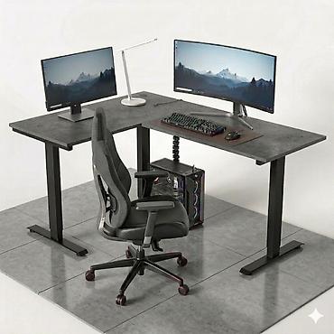 Офисные столы: Офисный стол, Новый, Регулируемый, цвет - Белый, Прямоугольный, ЛДСП, Платная доставка — 22