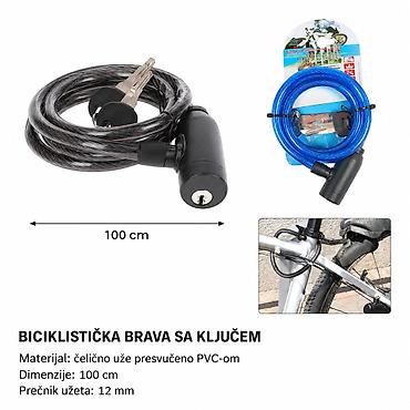 KMT brava za bicikle 2001234 Opis: - Biciklistička brava sa ključem