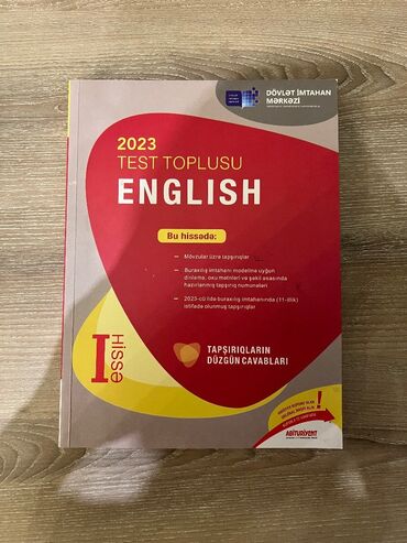 ingilis dili test kitabları: İngilis dili test toplusu ilk vereqinde ad yazilib karandaşla ve
