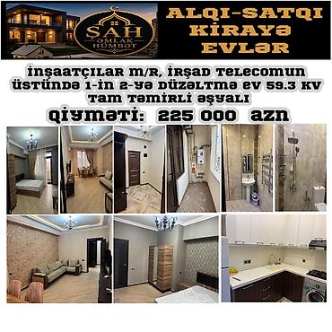 qara qarayev ev: Bakı, 2 otaqlı, Köhnə tikili, m. İnşaatçılar, 59 kv. m — 1