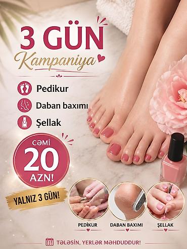 masaj salonu bakü: 3 Günlük Kampaniya – Ayaq qulluq paketi Xidmətlər: - Pedikur - Daban — 1