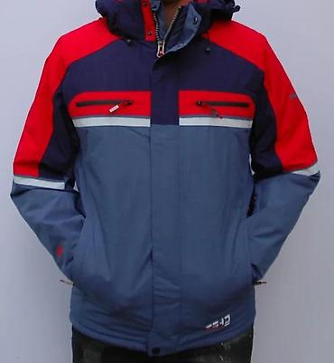 Zimske jakne: Muška zimska jakna sa kapuljačom - Boje: teget, crvena i siva/plava — 5