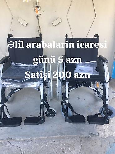 el arabası: Məhsul: əlil arabası (manual təkərli kreslo) Təsvir: - Yüngül metal — 4