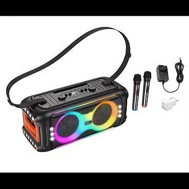 ses mixeri: HOCO HA9 Portativ Bluetooth Dinamik | 40W Karaoke Musiqi Sistemi RGB — 1