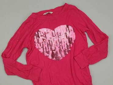 biała bluzka z długim rękawem: Sweatshirt, 5-6 years, 110-116 cm, condition - Good