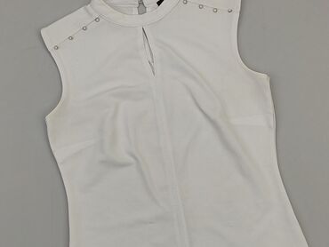 białe bluzki z kołnierzykiem krótki rękaw: Bluzka Damska, Mohito, XS, stan - Dobry