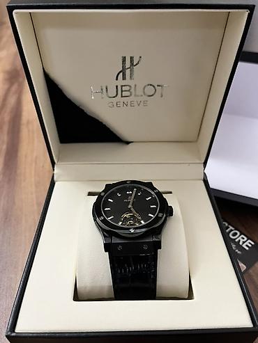 gun eynəyi: Hublot Geneve kişi qol saatı – qara rəngli, zərif dizayn Orginal — 4
