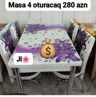 Divan və masa dəstləri: Yeni, 4 stul