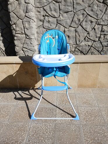 yun donlar: Uşaq yemək stulu – qatlanan, yüngül və rahat model. - Rəng: mavi/ağ -