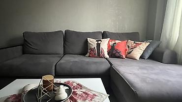 ucuz kunc divan: Künc divanı – sağ tərəfli L-forma - Rəng: tünd boz (antrasit) - — 3