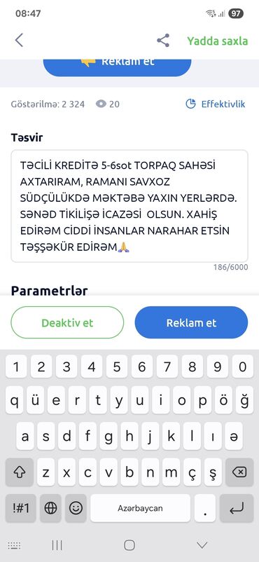 kreditle evlerin satisi: 280 kv. m, 6 otaqlı, Qaz, İşıq, Su lalafo.az -da kreditle evlerin satisi: 280 kv. m, 6 otaqlı, Qaz, İşıq, Su