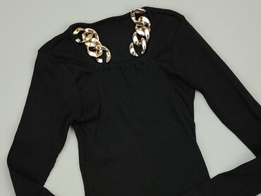 czarne bluzki z długim rękawem eleganckie: Blouse, S (EU 36), condition - Very good