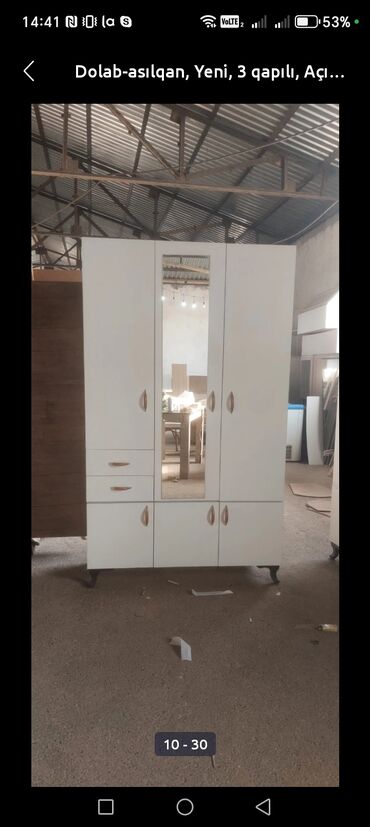 Dolablar: Yeni, 3 qapılı Düz dolab, Dolab-asılqan — 6