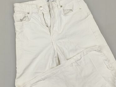 zara białe bluzki wyprzedaż: Jeans, Zara, XS (EU 34), condition - Fair