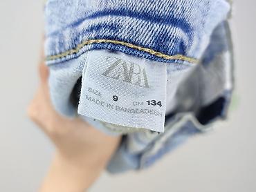 stadivarius cargo: Spodnie jeansowe, Zara, 9 lat, 128/134, stan - Idealny — 4