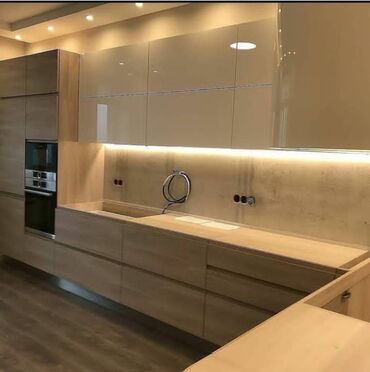 Sifarişlə mətbəx mebeli: Sifarişlə mətbəx dəsti, Özü çəkən petlələr, MDF, Kredit yoxdur, Pulsuz çatdırılma — 10