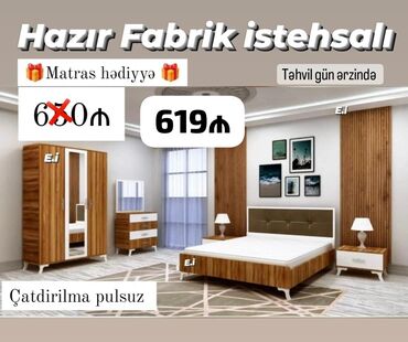 tek adamliq yataq: *Yataq dəsti 619Azn 💥* ✔️Rəng seçimi var ✔️Şəhər daxili Çatdırılma və