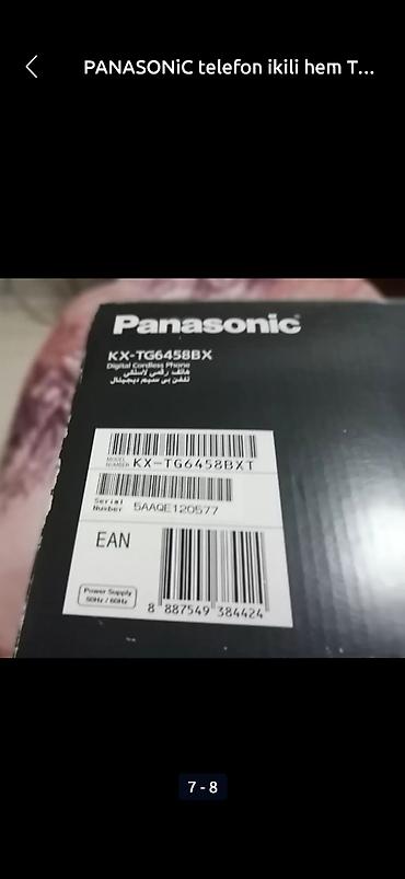Stasionar telefonlar: PANASONiC telefon ikili hem TOKLA hem toksuz isleyir tep teze — 3