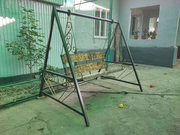 монеж детский: Садовые качели Металл, Со спинкой, Без крыши