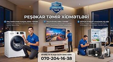 Peşəkar təmir xidmətləri təqdim olunur. Xidmət müxtəlif məişət