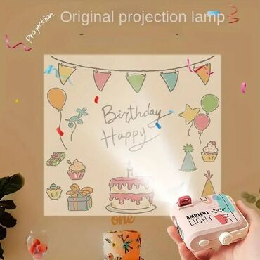 Praznična dekoracija: Projektor Happy Birthday NOVO Dečji rođendanski projektor sa šest — 9
